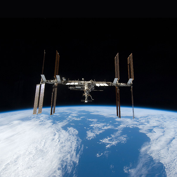International Space Station orbiting above Earth