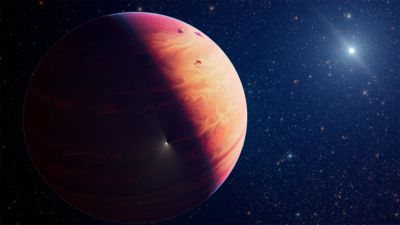 Artist's concept of a gas-giant planet on a wide orbit, its host star shining as a distant point of light. Credit: NASA/STScI.